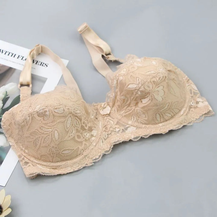 Beautiful women's plus size lace push-up bra, offering a perfect, comfortable fit for fuller busts.