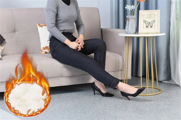 Comfortable plus size straight leg pants for women, a stylish choice for fall/winter casual wear.