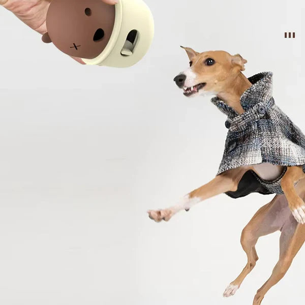 Durable interactive bear dog toy, perfect for engaging dogs in puzzle play and mental stimulation.