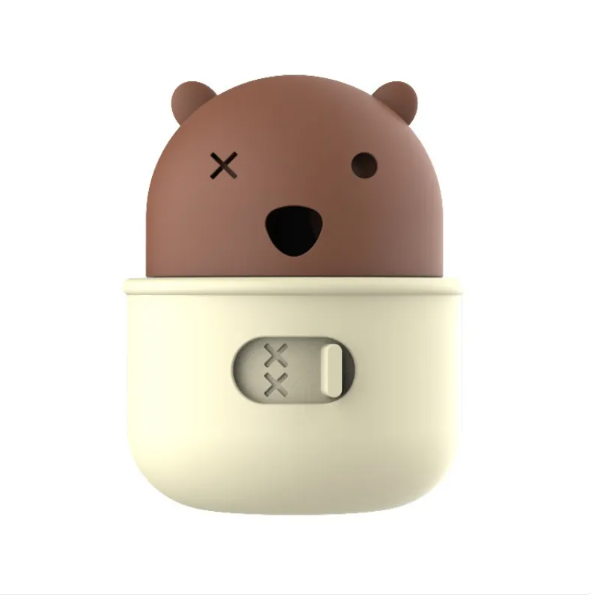 Close-up of a sturdy bear dog toy, highlighting its interactive features for prolonged pet entertainment.