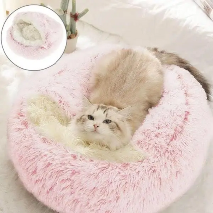 Luxury plush calming dog bed. Pet furniture designed for anxiety relief & ultimate deep sleep comfort.