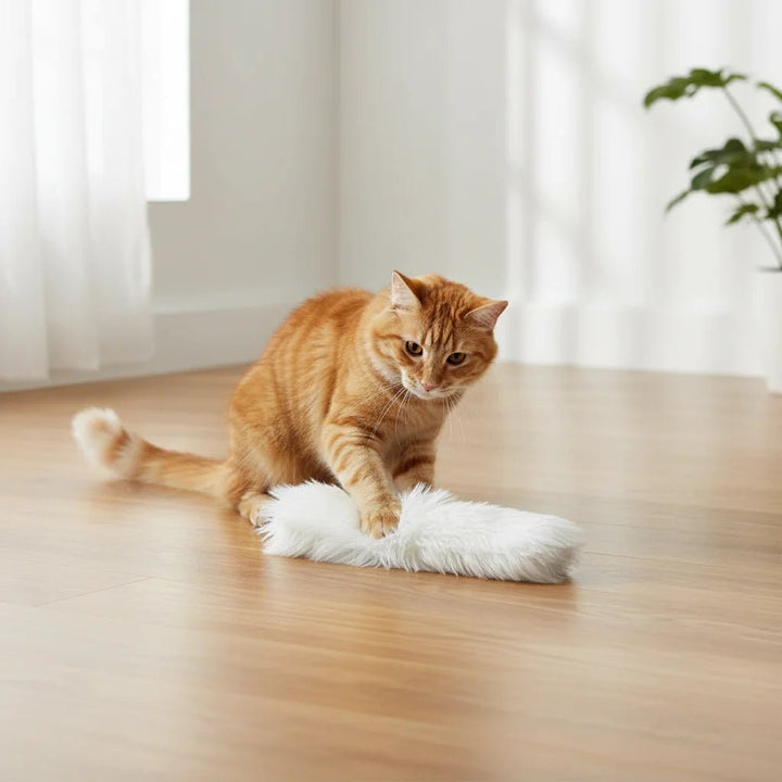 Set of cute catnip plush toys, including a banana, for stimulating feline fun.