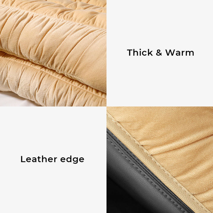 Luxurious crystal velvet car seat cover, universal design, ensures comfort for pets and people.