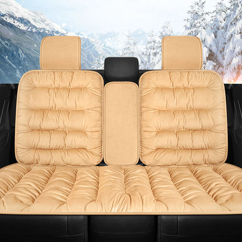 Durable washable velvet car seat cover, protects vehicle upholstery from pets and spills.