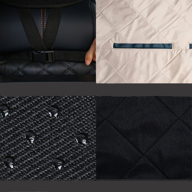 Comfortable dog car bed accessory in a backseat, designed for pet safety and easy installation.