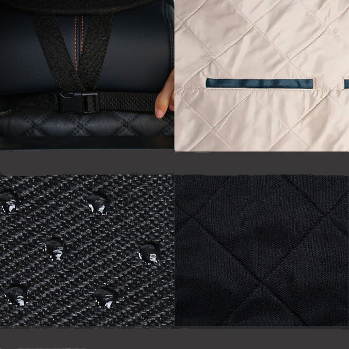 Comfortable dog car bed accessory in a backseat, designed for pet safety and easy installation.