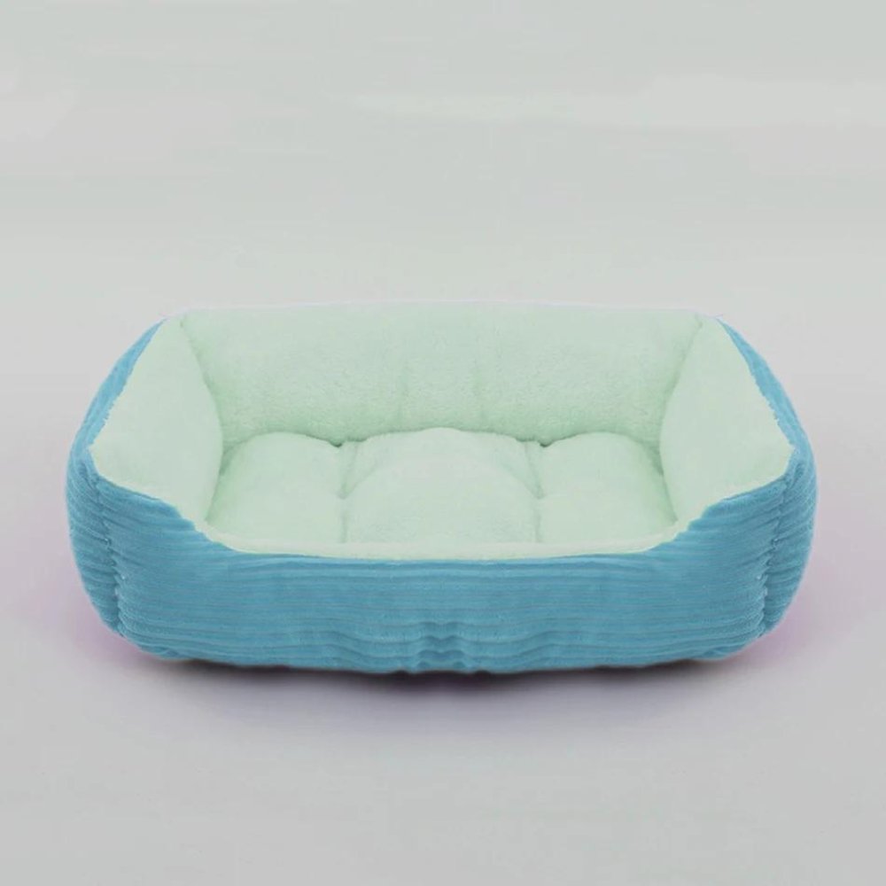 Relaxing plush dog bed in a neutral tone, designed for a cozy retreat and ultimate comfort for all dogs.