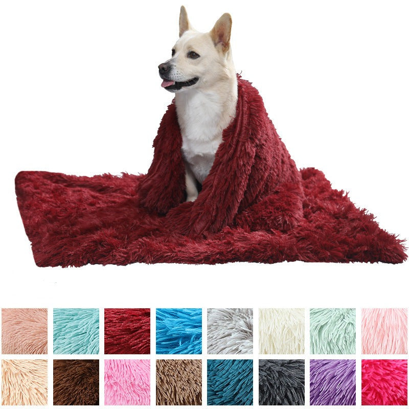 Unisex plush pet comfort mat, brown, durable and machine washable