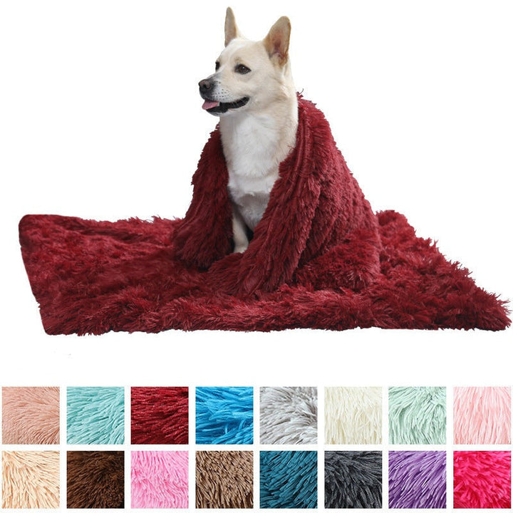 Unisex plush pet comfort mat, brown, durable and machine washable