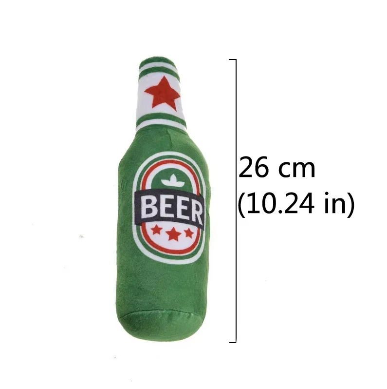 Pet supplies: durable plush bottle dog toy, ideal for chewing & interactive fun.