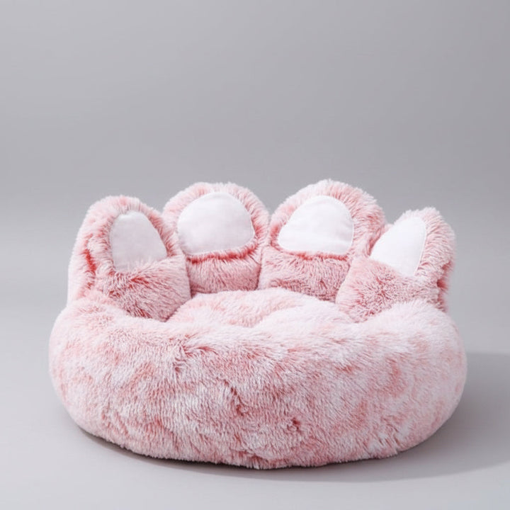 Cozy dog sofa bed with supportive bolsters & soft material, offering anxiety relief & a comfortable spot for pets to rest.