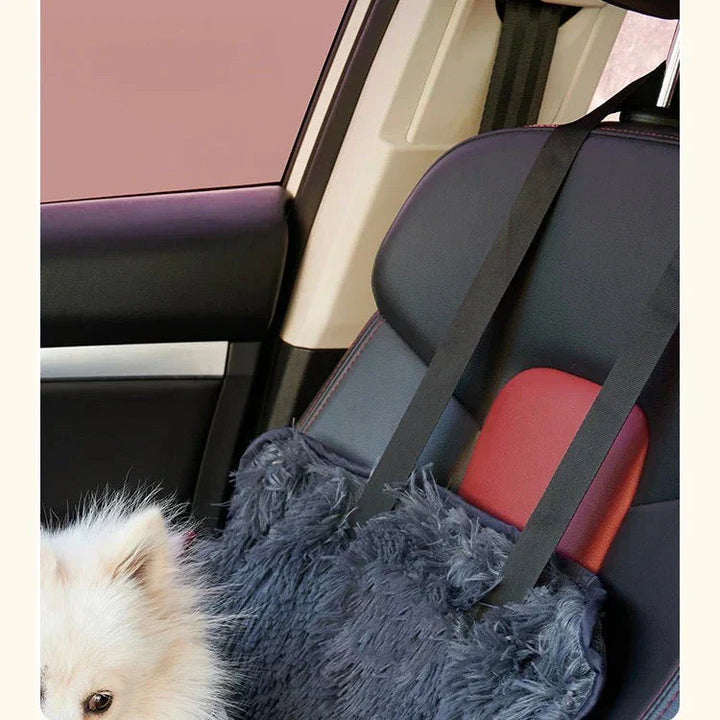 Car protection and pet comfort combined in a washable, plush dog travel mattress.
