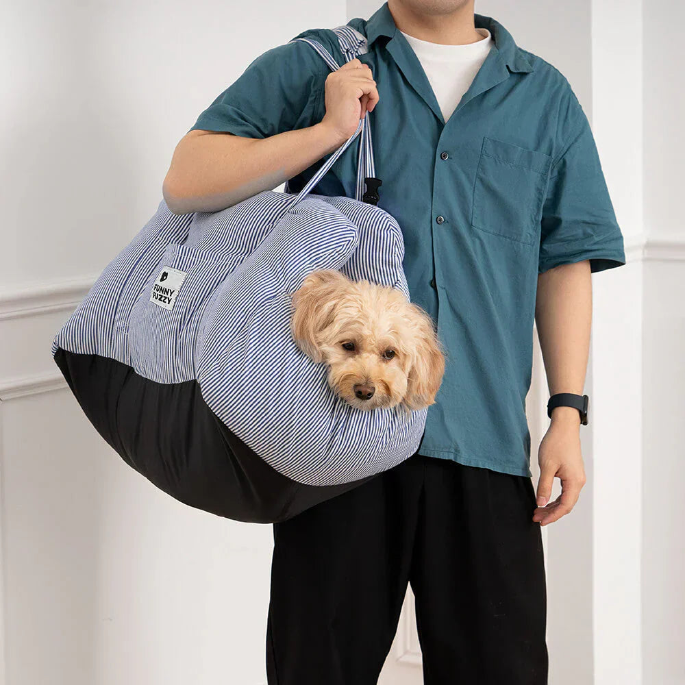 Travel bed for dogs and car seat combo, ensuring a secure and cozy ride.