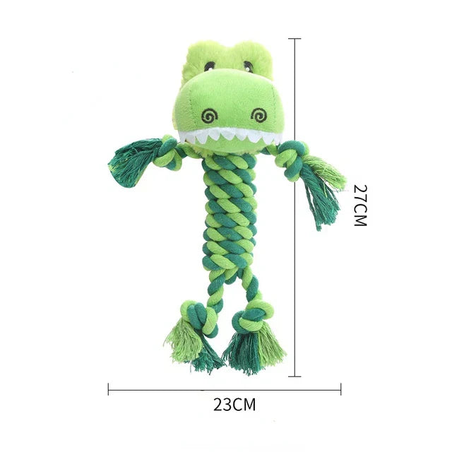 Cute plush head dog toy, squeaky and durable, perfect for active chewers