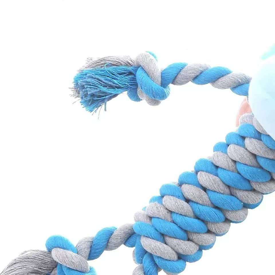 Eco-friendly plush dog toy with squeaker, promotes dental health & fun playtime
