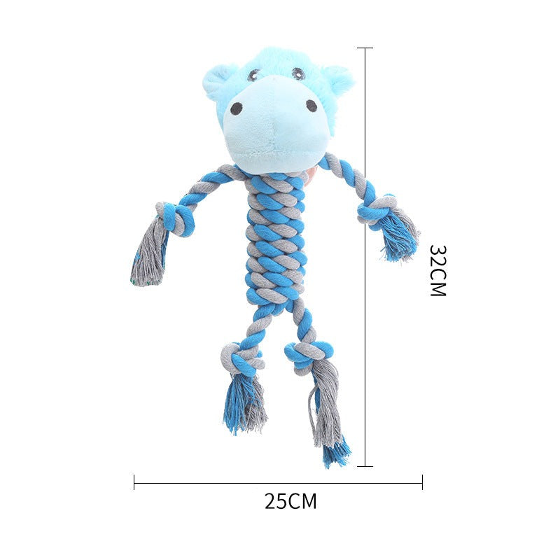 Eco-friendly durable plush dog toy, squeaker for engaging play and healthy teeth