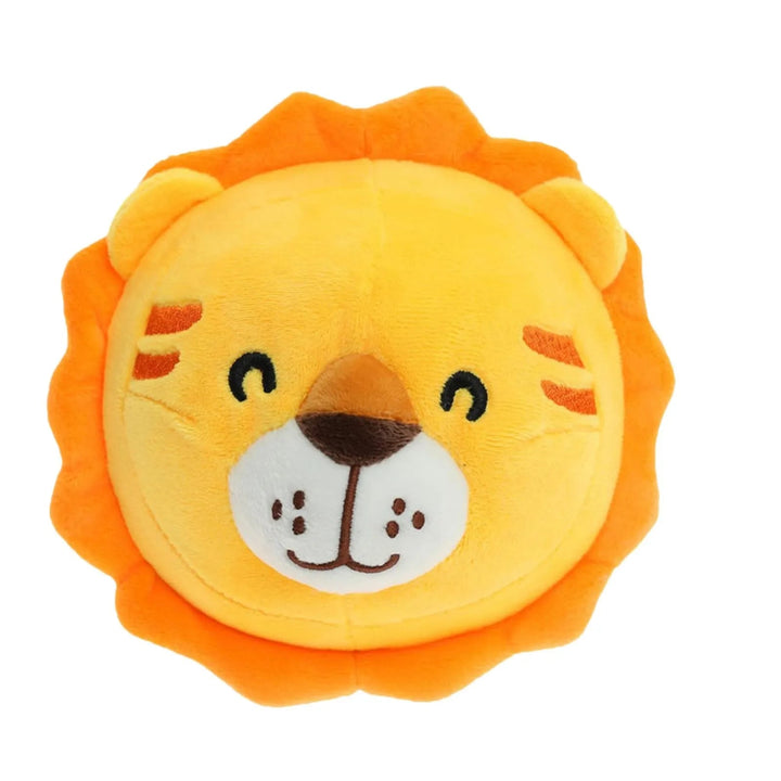 Bouncing plush dog toy with sound, suitable for puppies and small dogs, interactive pet fun.