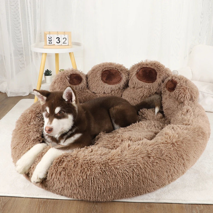 Warm and cozy plush sofa cat bed, donut shape, superior pet sleep