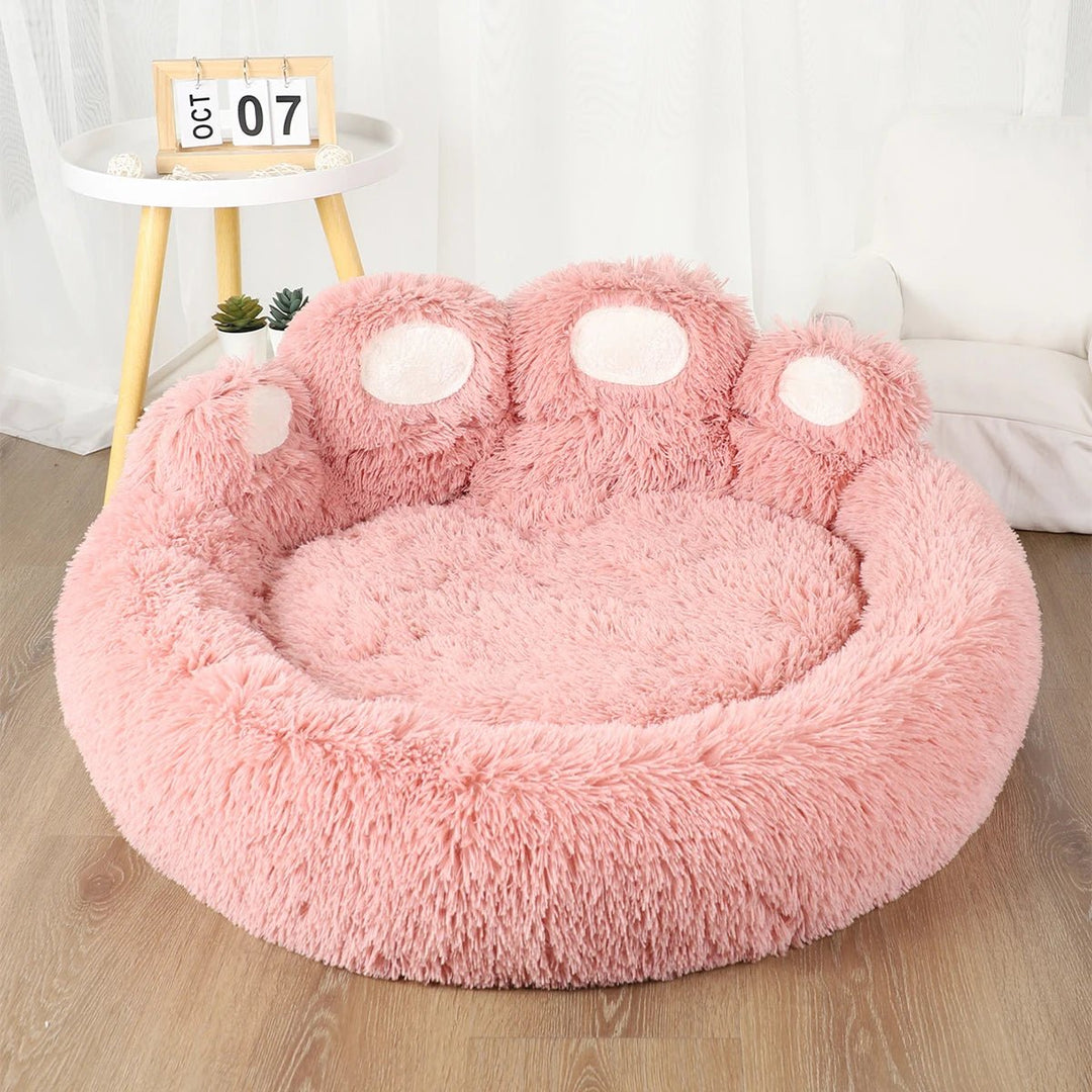Cozy pet bed, plush sofa style donut for dogs and cats, maximum comfort
