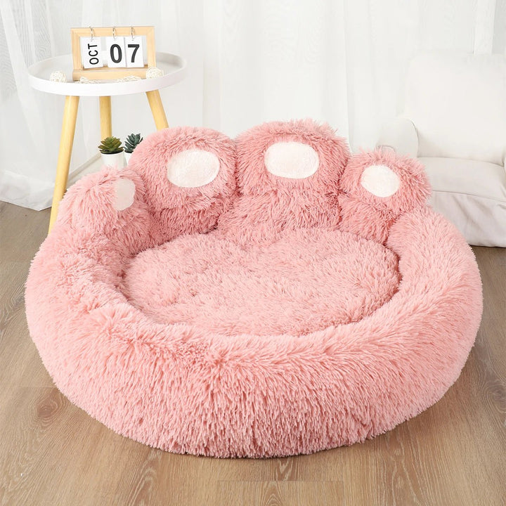 Cozy pet bed, plush sofa style donut for dogs and cats, maximum comfort