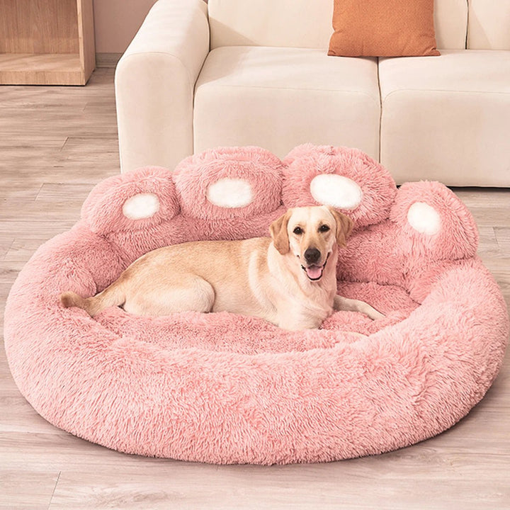 Pet-friendly plush donut sofa bed, washable, perfect for dog and cat comfort