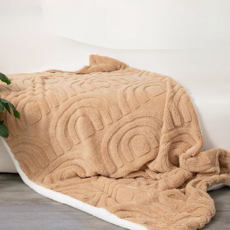 Cozy and soft unisex pet blanket, double-sided plush for ultimate warmth for pets.