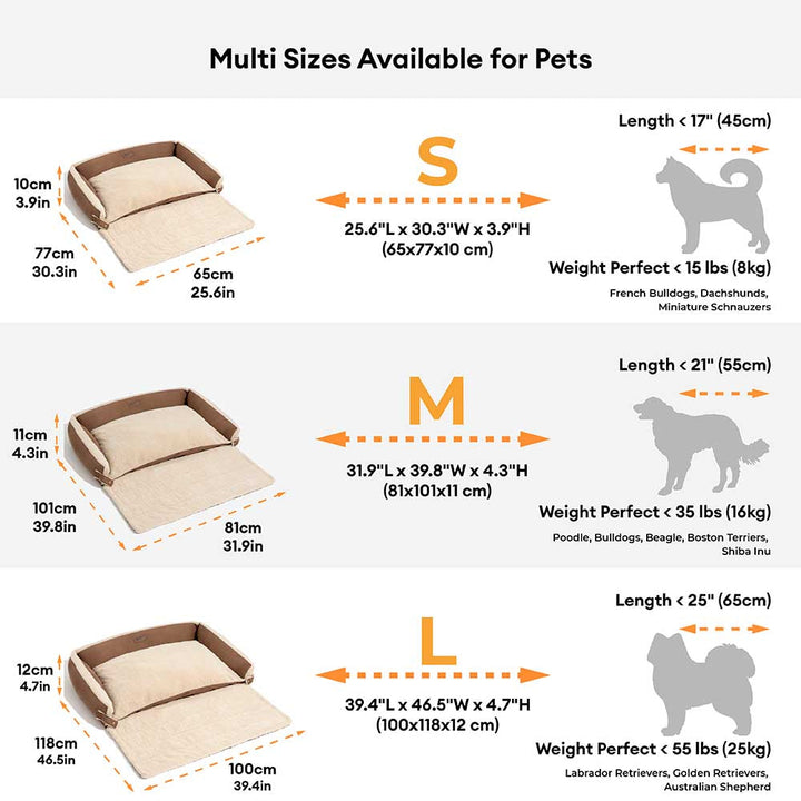 Dog accessories: ergonomic expandable calming dog bed in a cozy corner