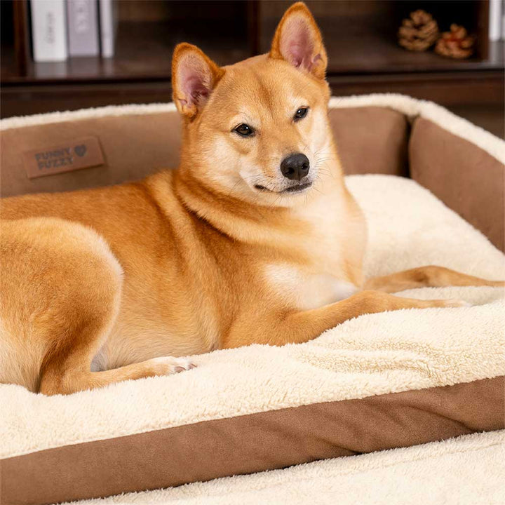 Non-slip expandable calming dog bed, perfect pet furniture for anxiety relief