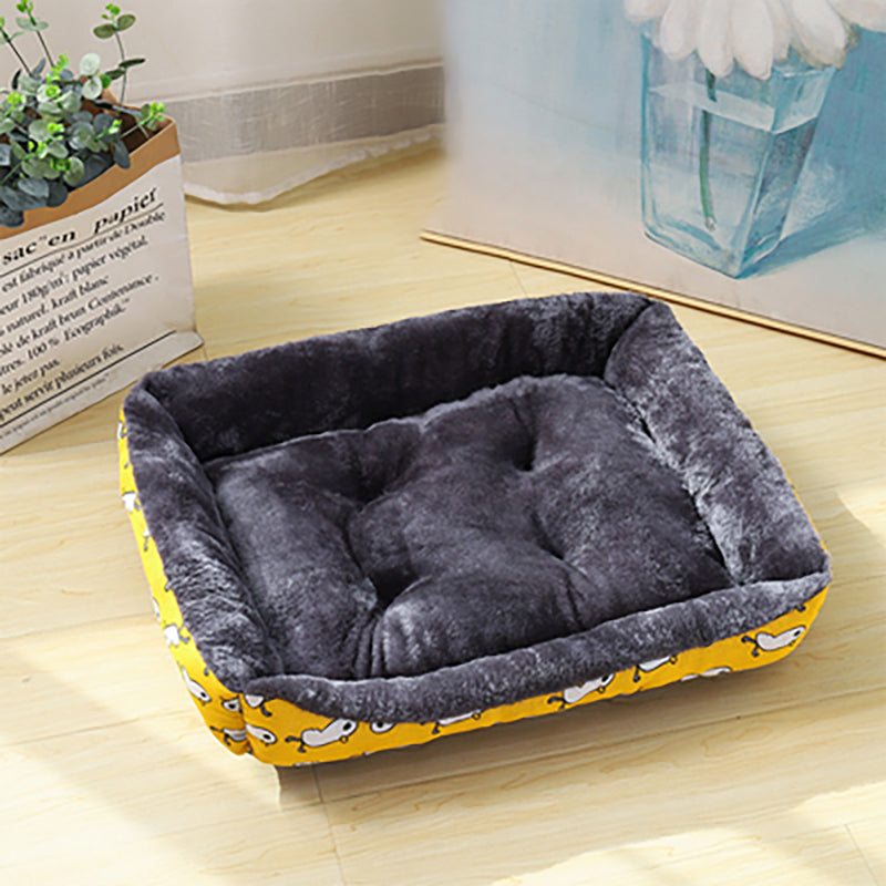 Washable bolster dog bed, plush fabric mini sofa for ultimate pet comfort