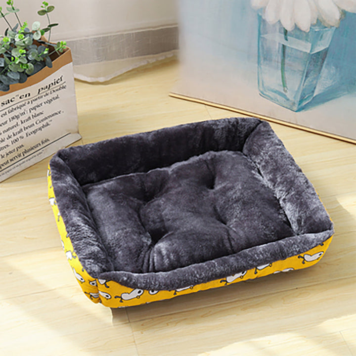 Washable bolster dog bed, plush fabric mini sofa for ultimate pet comfort