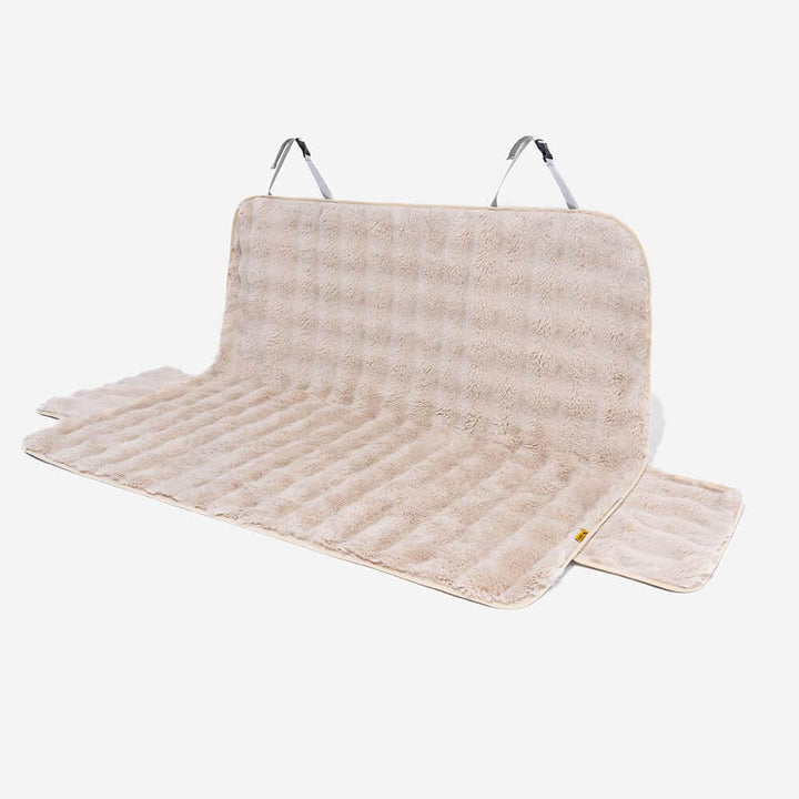 Pet car seat cover with reinforced stitching, ensuring longevity as a car protector.
