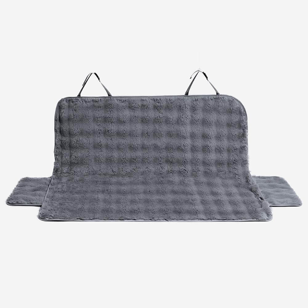 Non-slip pet car seat cover, securing your dog for a safe and cozy journey in the car.