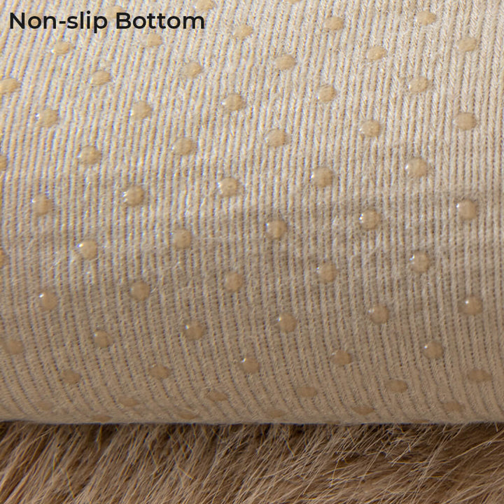 Pet friendly plush faux fur couch protector, designed for durability and easy cleaning.