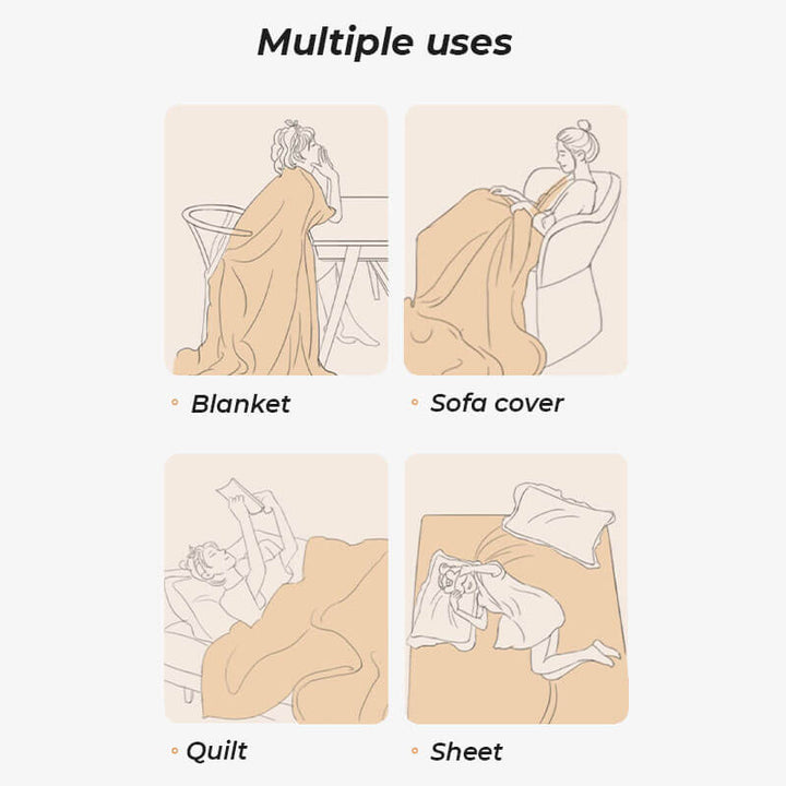 Soft solid cream fleece sofa protector, ideal for home decor and pets