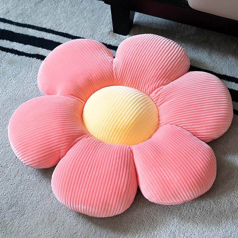 Washable flower pet pillow, a soft fleece calming bed accessory for dogs and cats