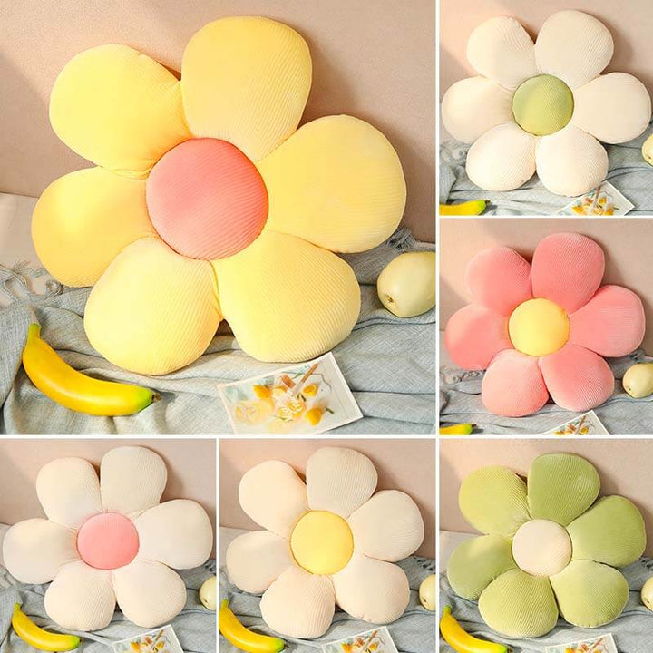 Adorable flower-shaped pet accessory, a washable calming dog cushion and cat bed