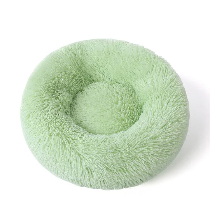 Stylish anti-anxiety pet bed, modern design addition for any home, aids deep sleep.