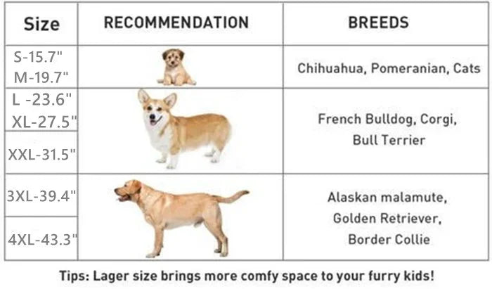 Large anti-anxiety dog bed in a living room setting, soft & supportive for deep sleep.