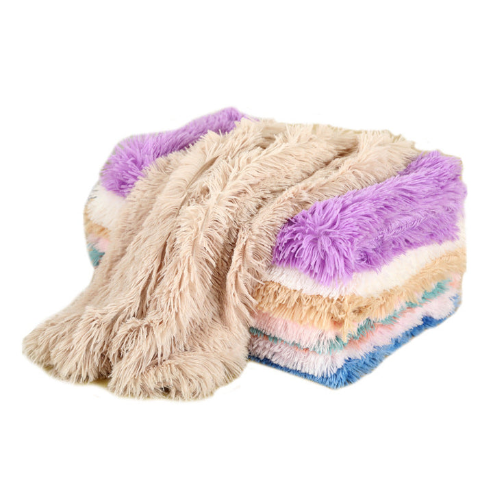 Elegant plush pet blanket adding to home decor, a soft washable dog and cat bed