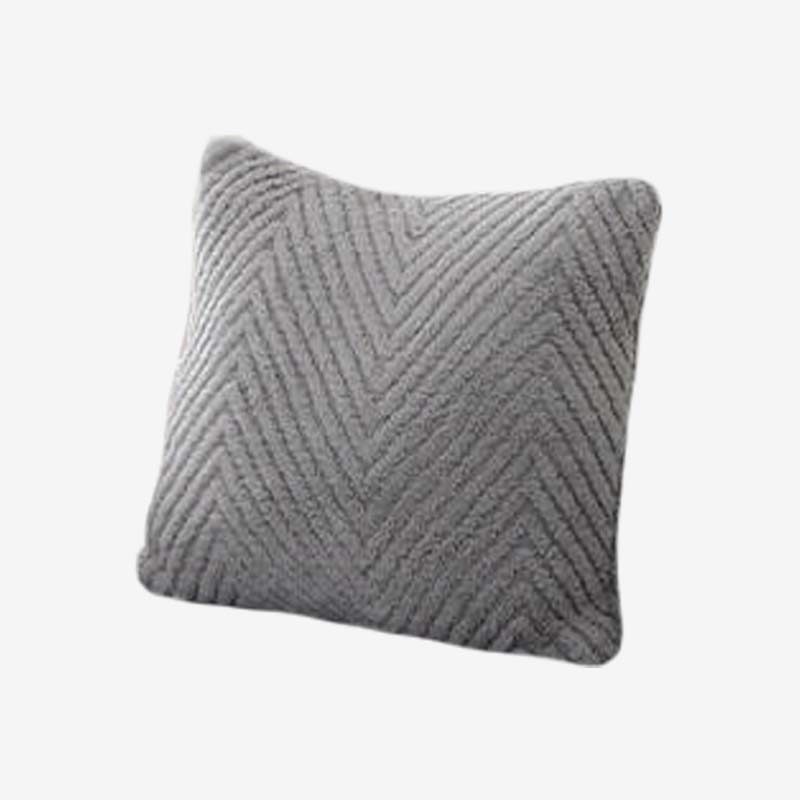 Unisex herringbone cushion pillow cover, plush and soft, enhancing sofa comfort