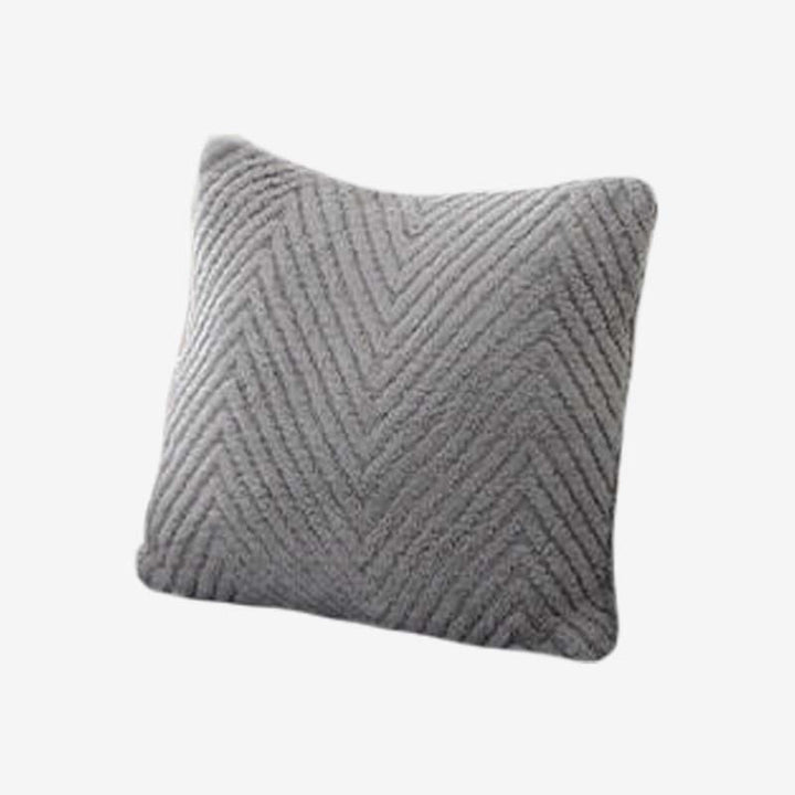 Unisex herringbone cushion pillow cover, plush and soft, enhancing sofa comfort