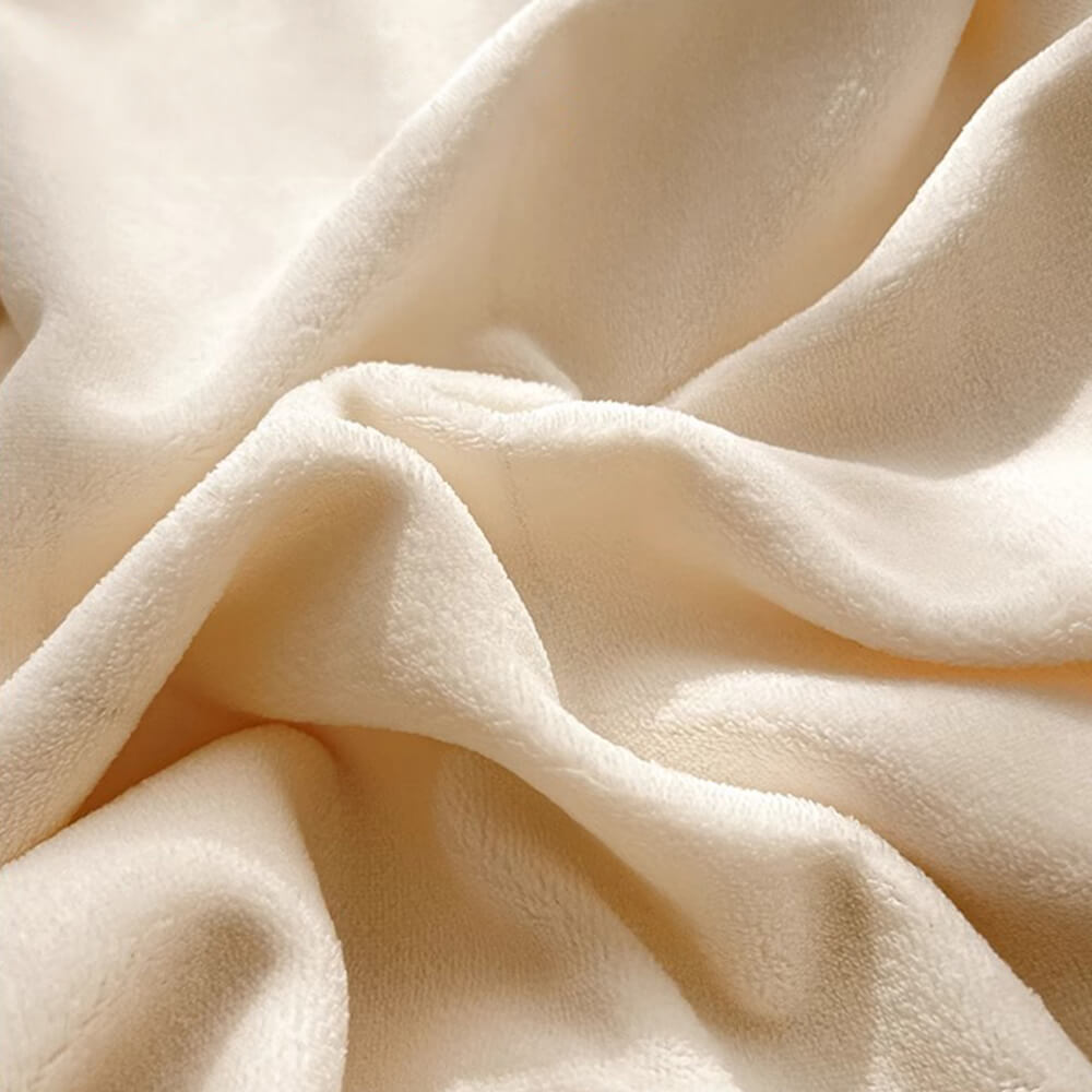 Elegant milk velvet fitted sheet designed for a perfect fit on any mattress, featuring cozy fabric.