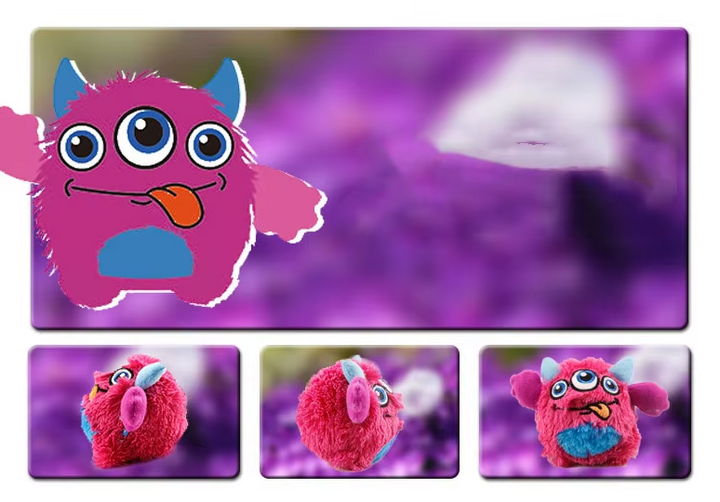 Monster ball dog toy, soft plush interactive chew for endless canine entertainment, durable