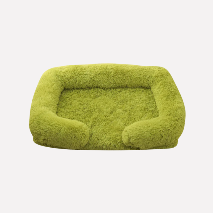 Rectangular plush pet bed, non-slip kennel pad for all pets