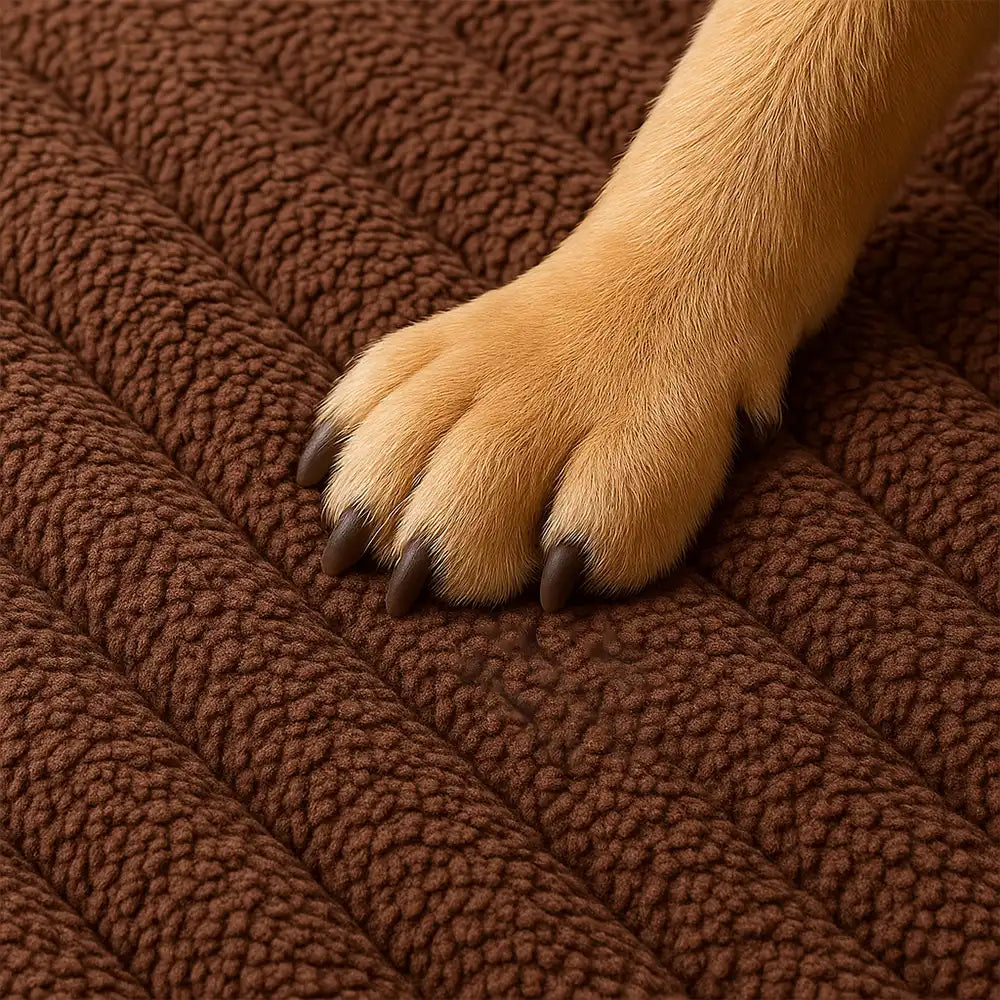 Non-slip sofa cover in a rich burgundy, showcasing its fitted appearance on a recliner.