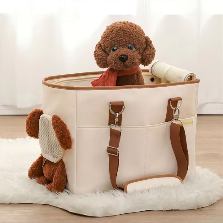 New cozy pet carrier, perfect dog & cat accessory for safe, plush travel