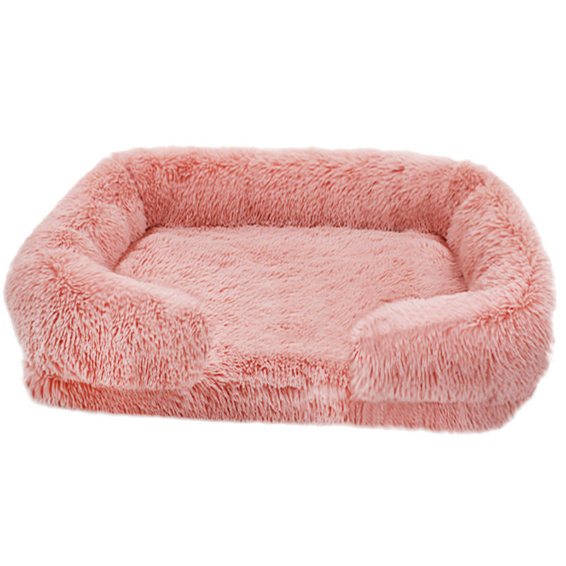Luxury pet sofa bed for cats and dogs, round shape, cozy and anxiety-reducing design