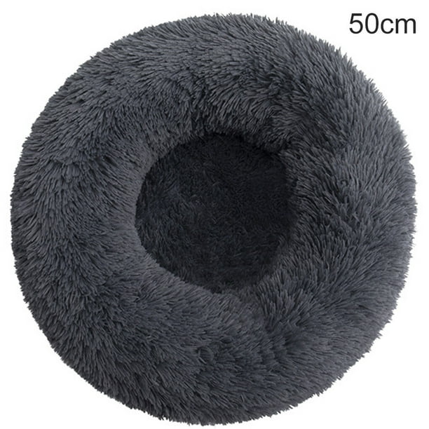 Unisex calming cat bed, brown, plush and soft, suitable for cats and small animals