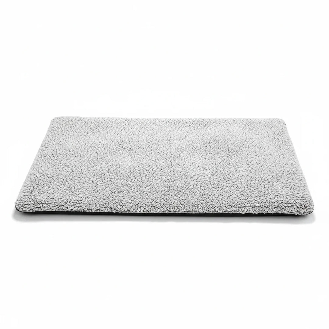 Stylized image of a self-warming pet bed, fitting home decor while offering pet comfort. Cozy pet.