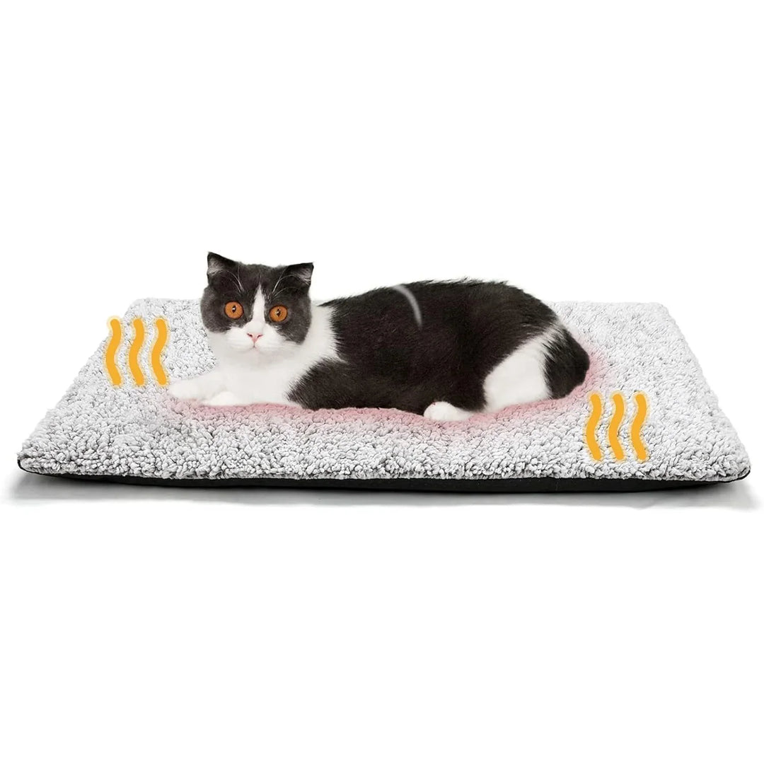 Self-warming pet bed with anti-slip bottom, ensuring stability for active dogs and cats. Joint support.
